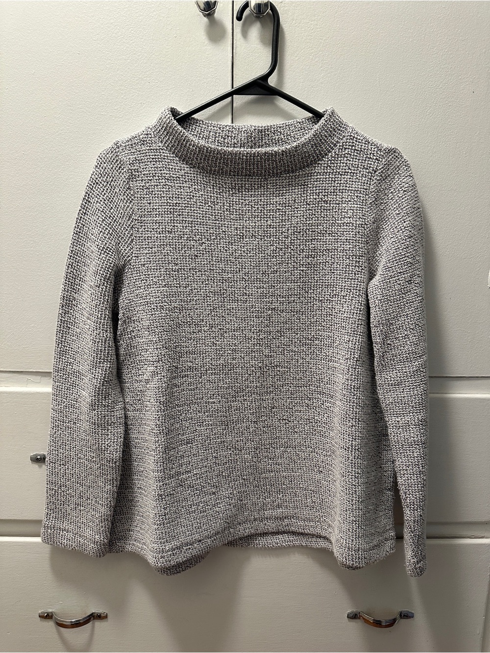 LOFT white & purple pullover sweater - size small
